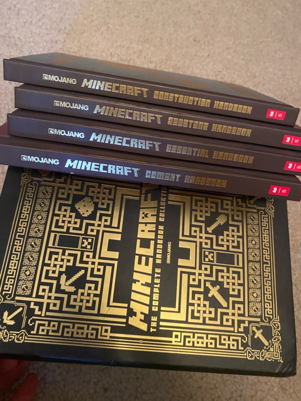 Minecraft Handbook Set in Blue, Red, Maroon, Green & Gold Accents - Picture 4 of 5